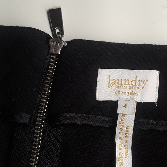 Laundry by Shelli Segal Black Quilted Mini Pencil Skirt 4 - Picture 4 of 9